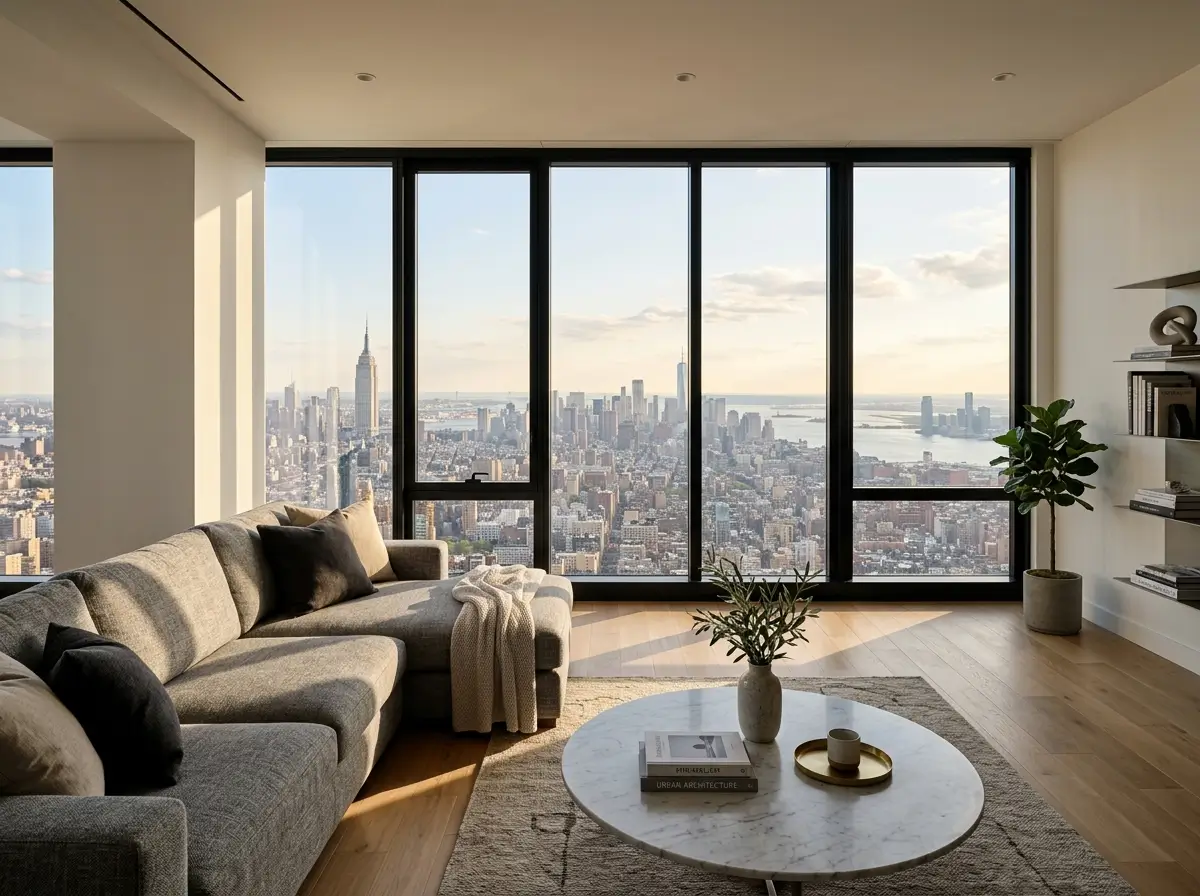 An architectural visualization generated by Nano Banana Pro AI showing a modern building interior with precise spatial composition, accurate perspective, and detailed material textures.
